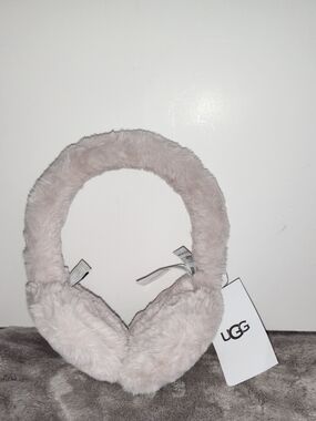 UGG Pink Plush Earmuffs — Soft Faux-Fur Winter Ear Warmers